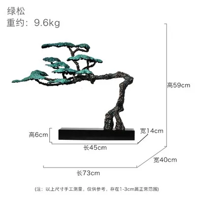 

Modern creative pine ornaments. Villa living room porch hotel model room decoration sculpture.