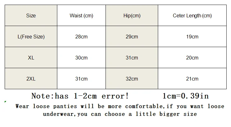 Color display of women's cotton briefs