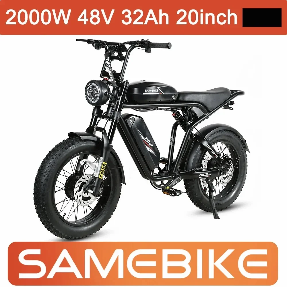2024 Samebike M20-Ii M20-Iii 1000W * 2 Doppio Motore 2000W 48V 32Ah Velocità Massima 60 Km/H 20 Pollici Pneumatico Rang 220Km Display Lcd Bici Elettri