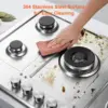30 inch Gas Cooktop, Gas Stove Top with 5 High Efficiency Burners, Bulit-in Stainless Steel Gas Hob for Kitchen, NG/LPG 5