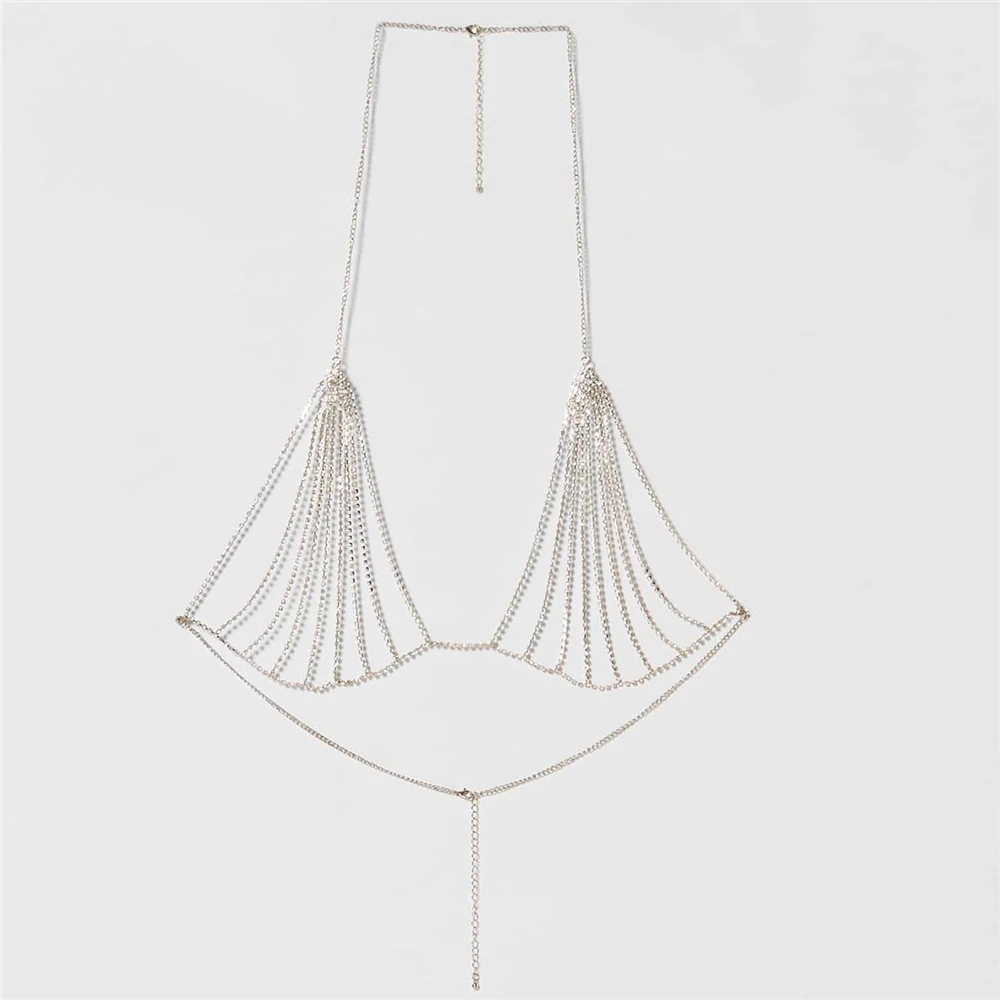 Crystal Row Body Chain Bralette