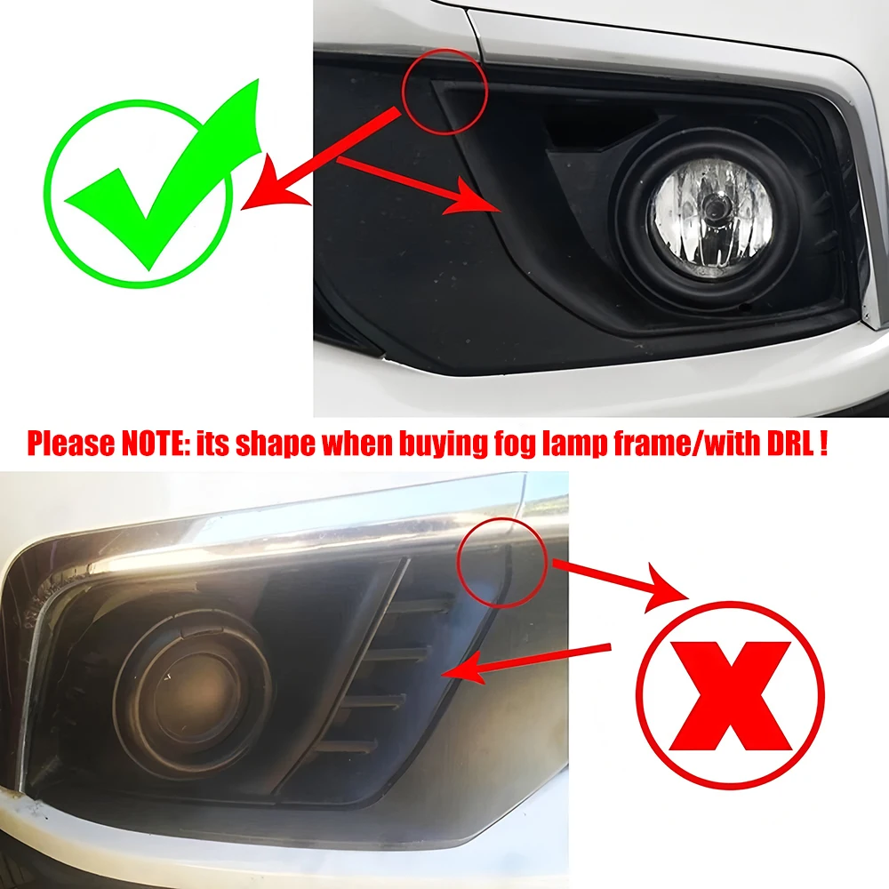 LED Fog Lights DRL For Mitsubishi Outlander Sport ASX RVR 2016 2017 2018 Angel Eye Fog Lamp Frame Cover Trim Cap Hood Lid Bezel detail image 1