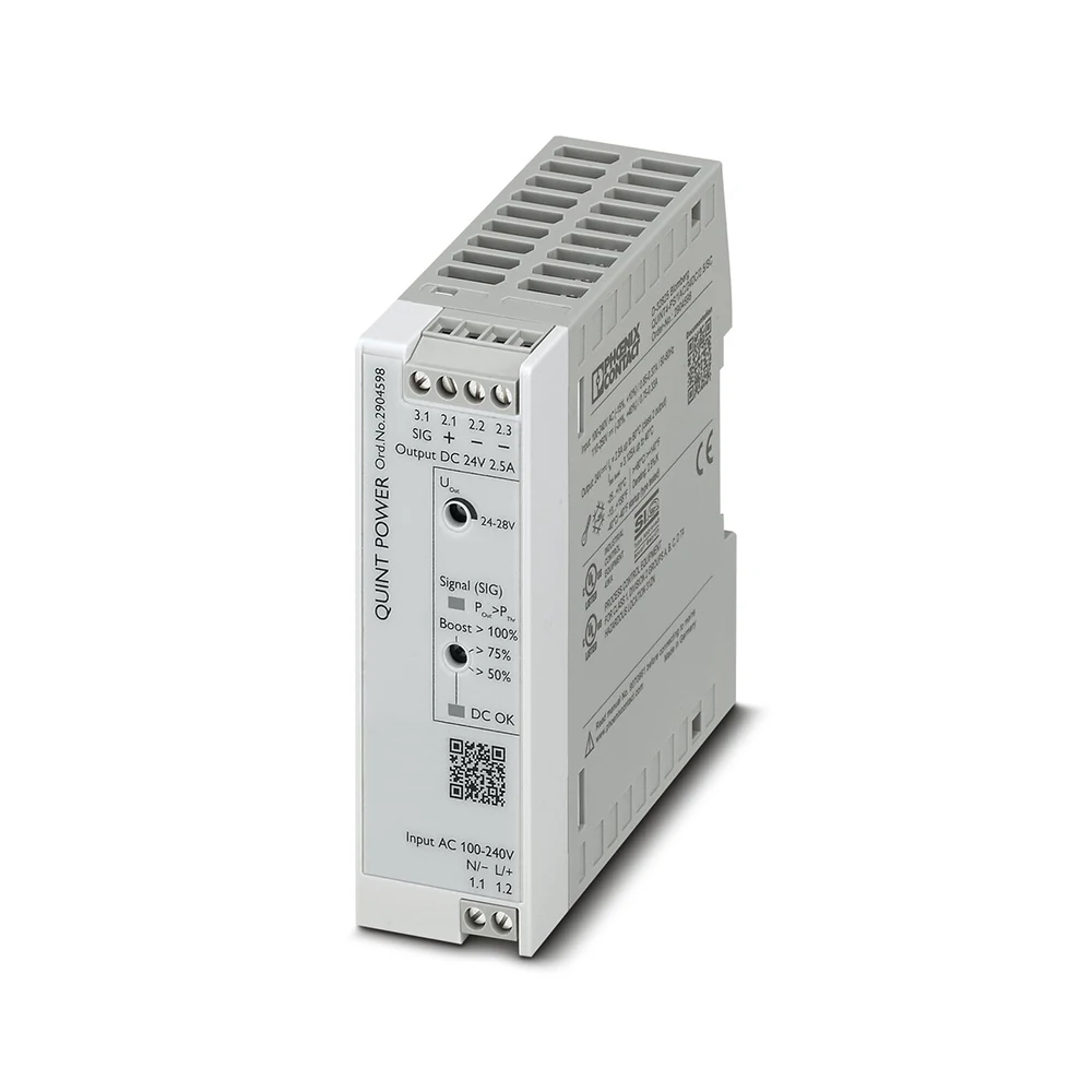 2904598 QUINT4-PS/1AC/24DC/2.5/SC QUINT POWER For Phoenix Switching Power Supply Output 24VDC/2.5A 5 2904598 QUINT4-PS/1AC/24DC/2.5/SC QUINT POWER For Phoenix Switching Power Supply Output 24VDC/2.5A - Image 3