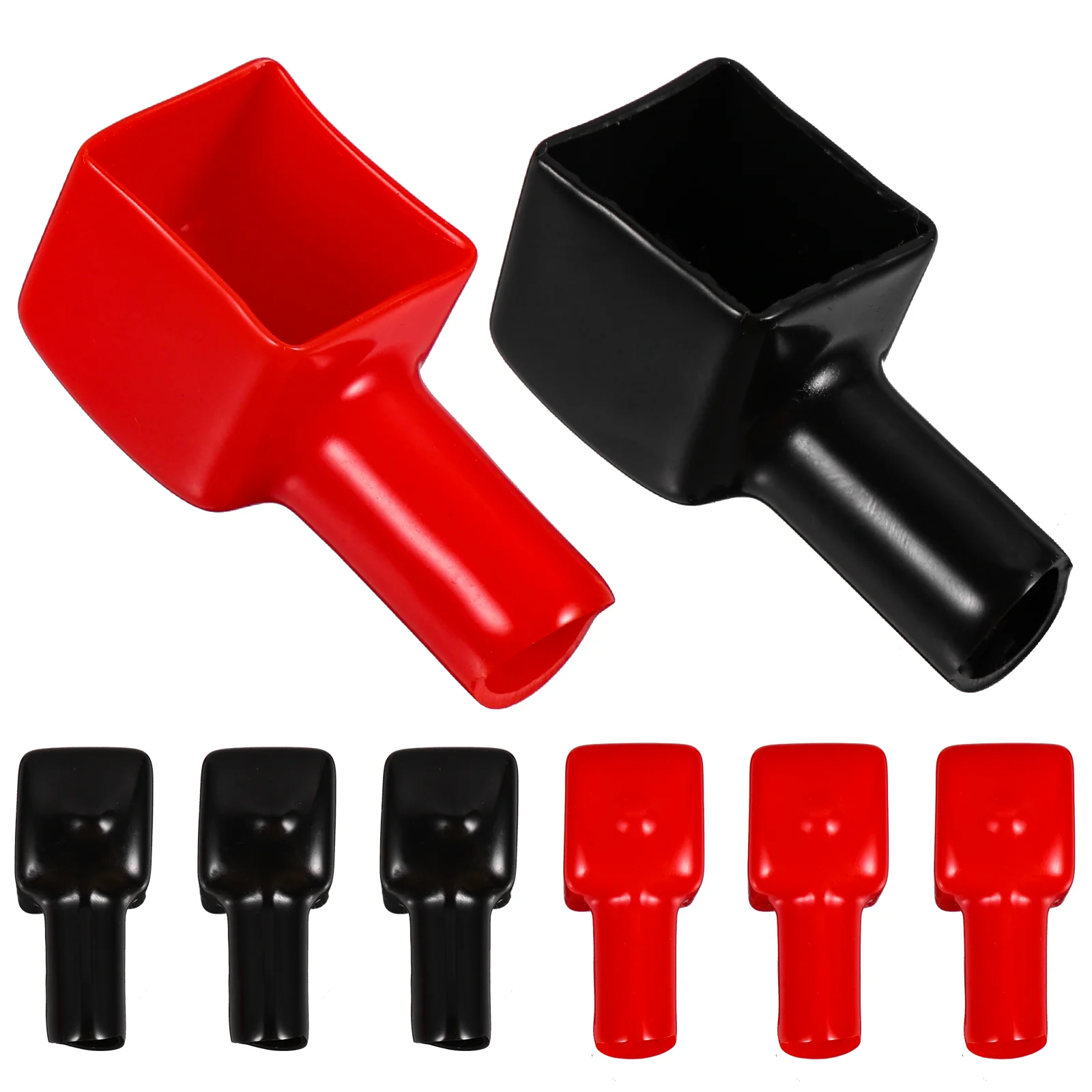 

6 Pcs Pile Head Cover Car Accessory Terminal Protection Kit Protector Replacement