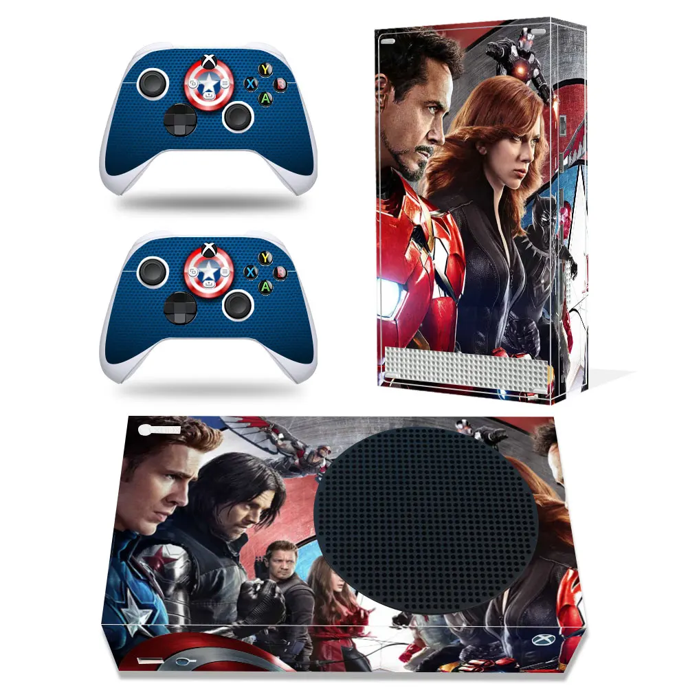 Marvel Iron Man Spiderman Skin Sticker Decal Cover for Xbox Series S Console and 2 Controllers Xbox Series S Skin Sticker Vinyl 