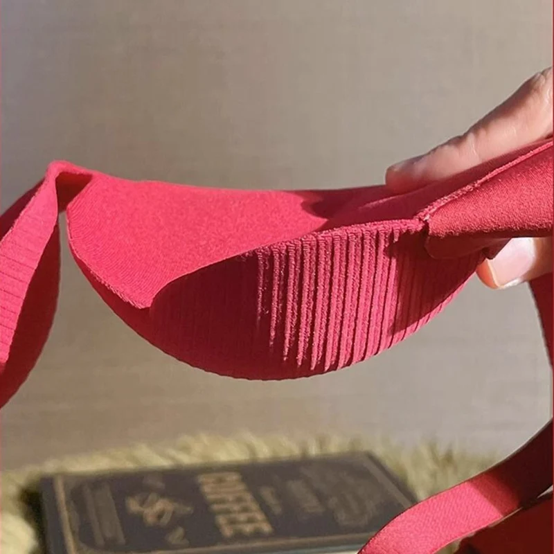 Red Seamless Bra and Panty Sets for Women Sexy Solid 2 Piece Underwear Push Up Bras for Small Breasts Lingerie Set Soutien Gorge