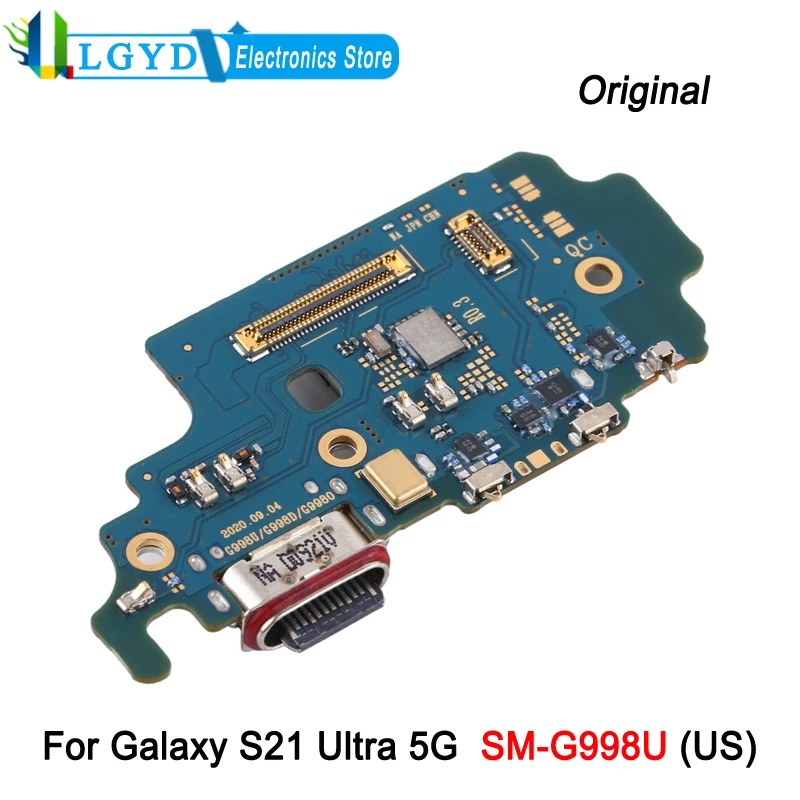 

USB-плата зарядного порта для Samsung Galaxy S21 Ultra 5G (версия США), запасная часть для ремонта телефона