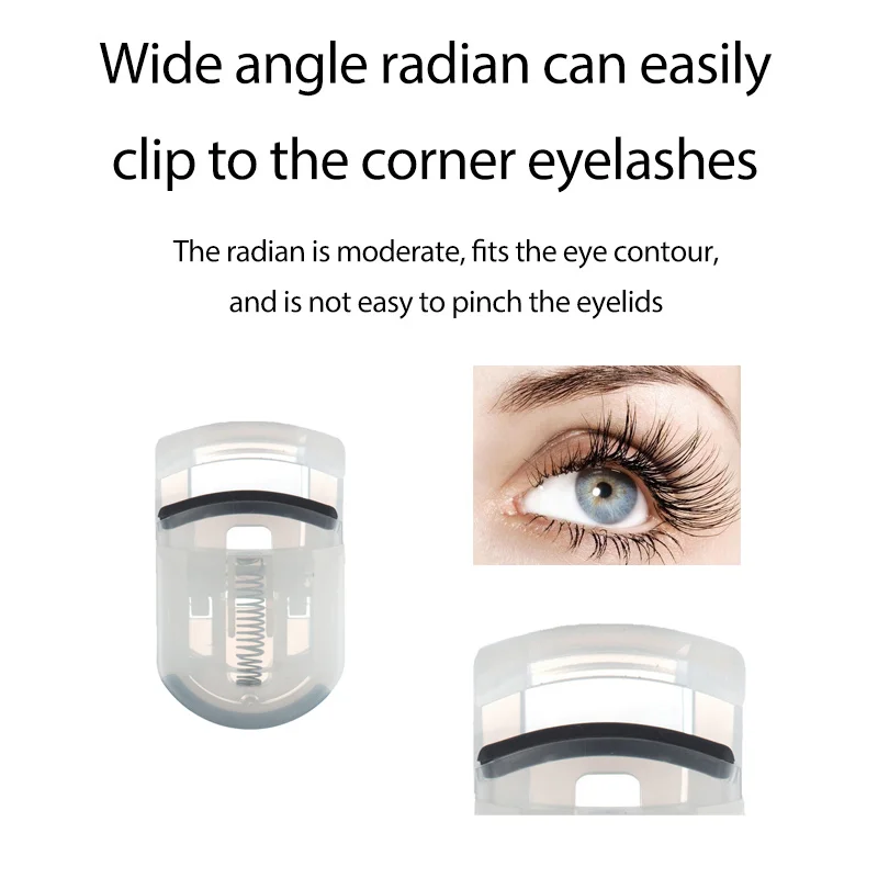 Mini Eyelash Curlers Eye Lashes Curling Clip Shiny Pink Plastic Eyelash Curler Portable False Eyelashes Extension Makeup Tools