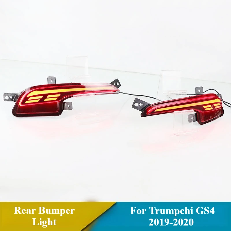 For Trumpchi GS4 2019-2020 2Pcs LED Rear Bumper Light Reflector Rear Fog Lamp Led Driving Brake Light DRL Dynamic Turn Signal detail image 3