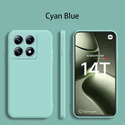 Liquid Silicone Soft TPU Phone Case - Premium Back Cover for Mi 12 12x (Cyan)