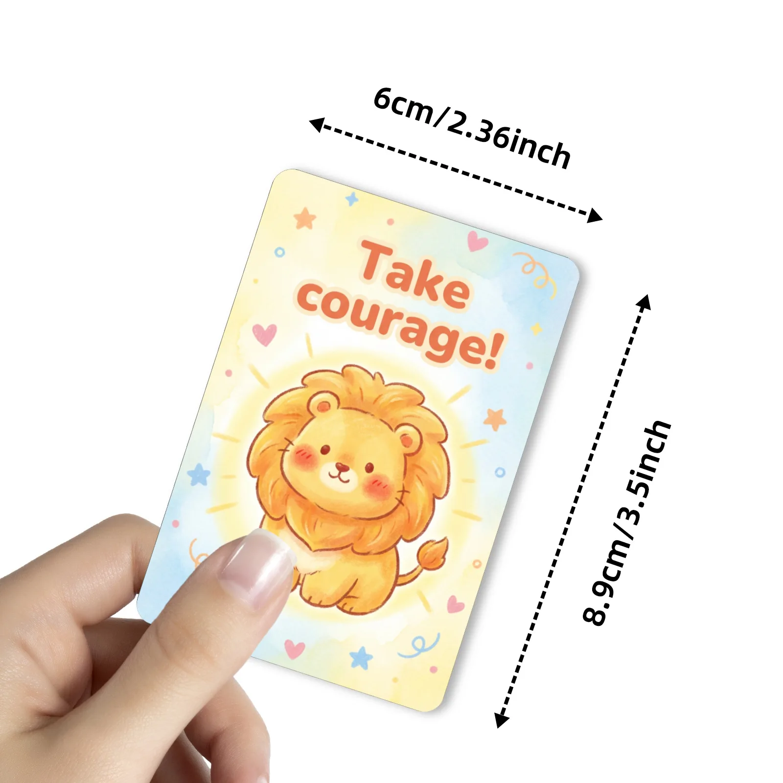 36-teiliges Set Angstlösende Karten für Kinder mit Niedlichen Tierillustrationen und Kurzen Inspirierenden Texten – Detail 12