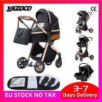 Poussette bébé 3 en 1, système de voyage, landau léger pour nouveau-nés, tout-terrain, compacte et pliable, poussette d'hiver pour bébé 1