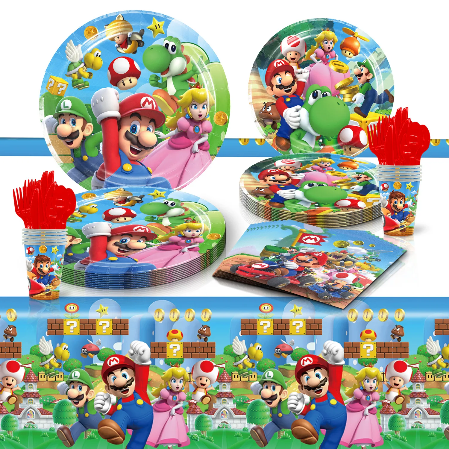 Super Mario Bros Drinking Straws Anime Birthday Party Decoration for Kids  Boy Girl Cartoon Baby Shower Party Wedding Supplies - AliExpress