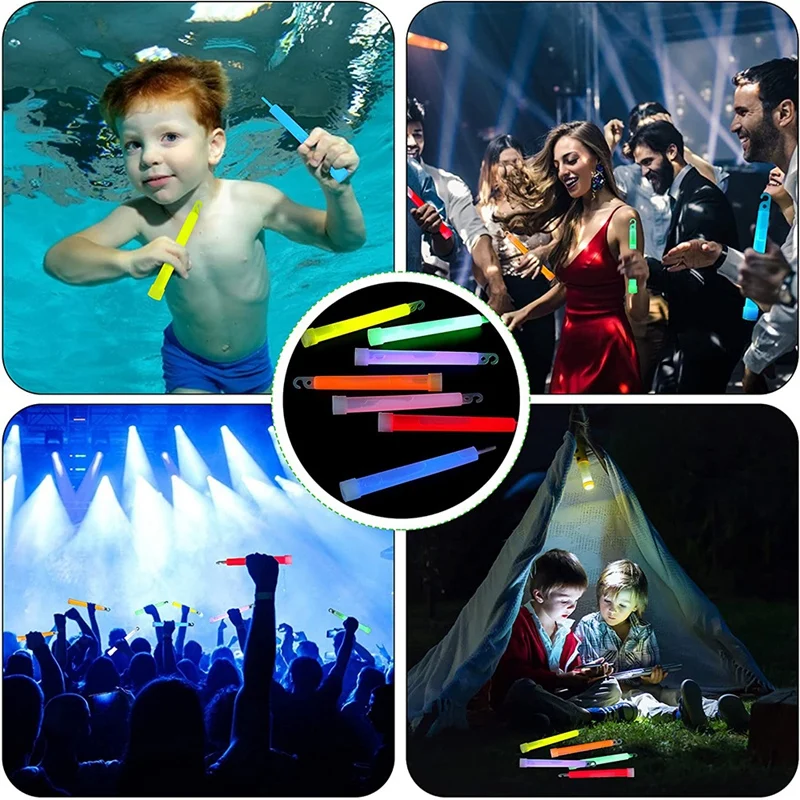 15Pcs Ultra Bright 6 Inch Large Glow Sticks - Long Last Lighting Over 12 Hours - Glowstick For Parties And Kids Playing 6