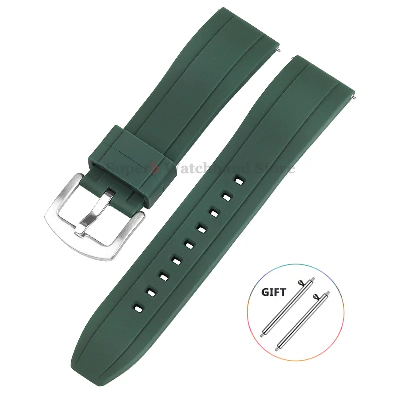 Universal Waterproof Sport Silicone Watch Band with Quick Release - Rubber Strap