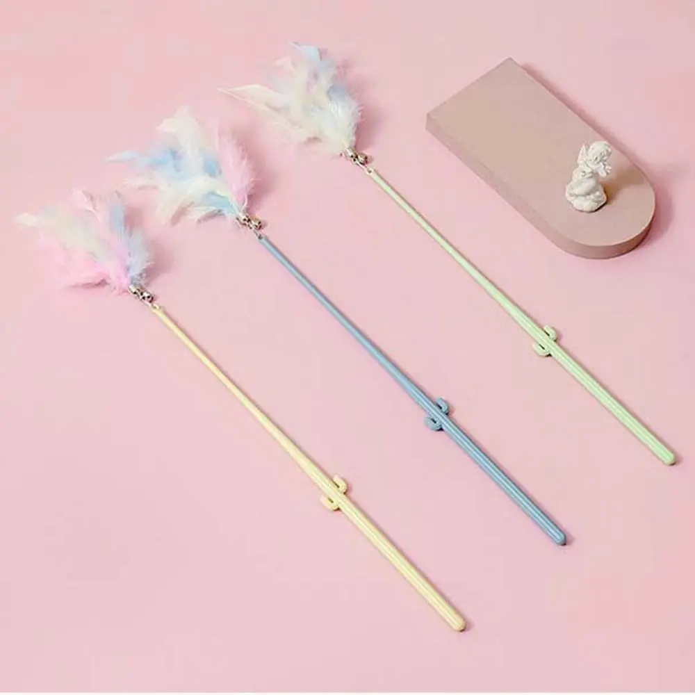 

Feathers Funny Kitten Interactive Exercise Indoor Play Cats Teasing Stick Pet Supplies Cat Teaser Wand Kitten Rod Wand