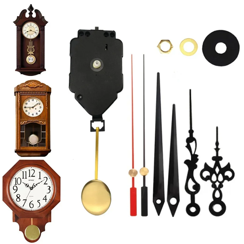 1 Set Hanging DIY Quartz Wall Clock Movement Mechanism Parts For Pendulum Clock Repair With Needles Home Decoration 12mm Shaft 5