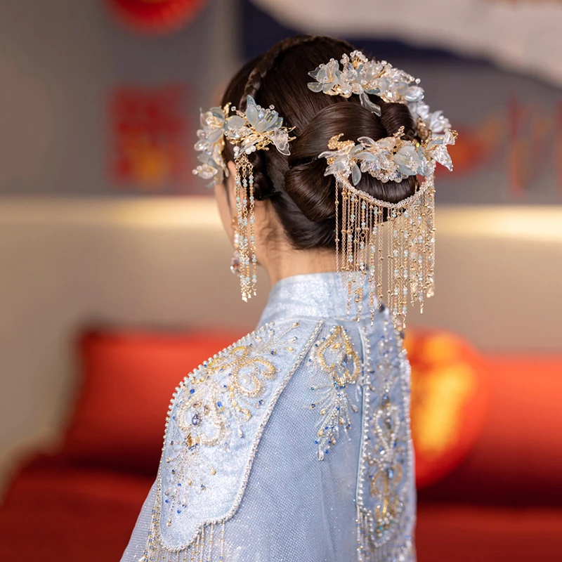 Chinese costume hair accessories Headdress Chinese-style Marriage Jewelry,  Antique Bride Hair Jewelry