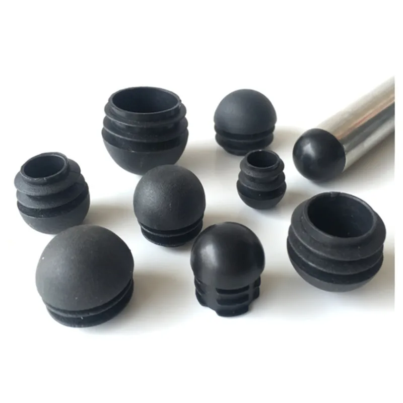 16Pcs Round Plastic Steel Pipe Plug Furniture Chair Leg Caps Floor Protector Tube End Caps Non Slip Chair Leg Foot Dust Cover