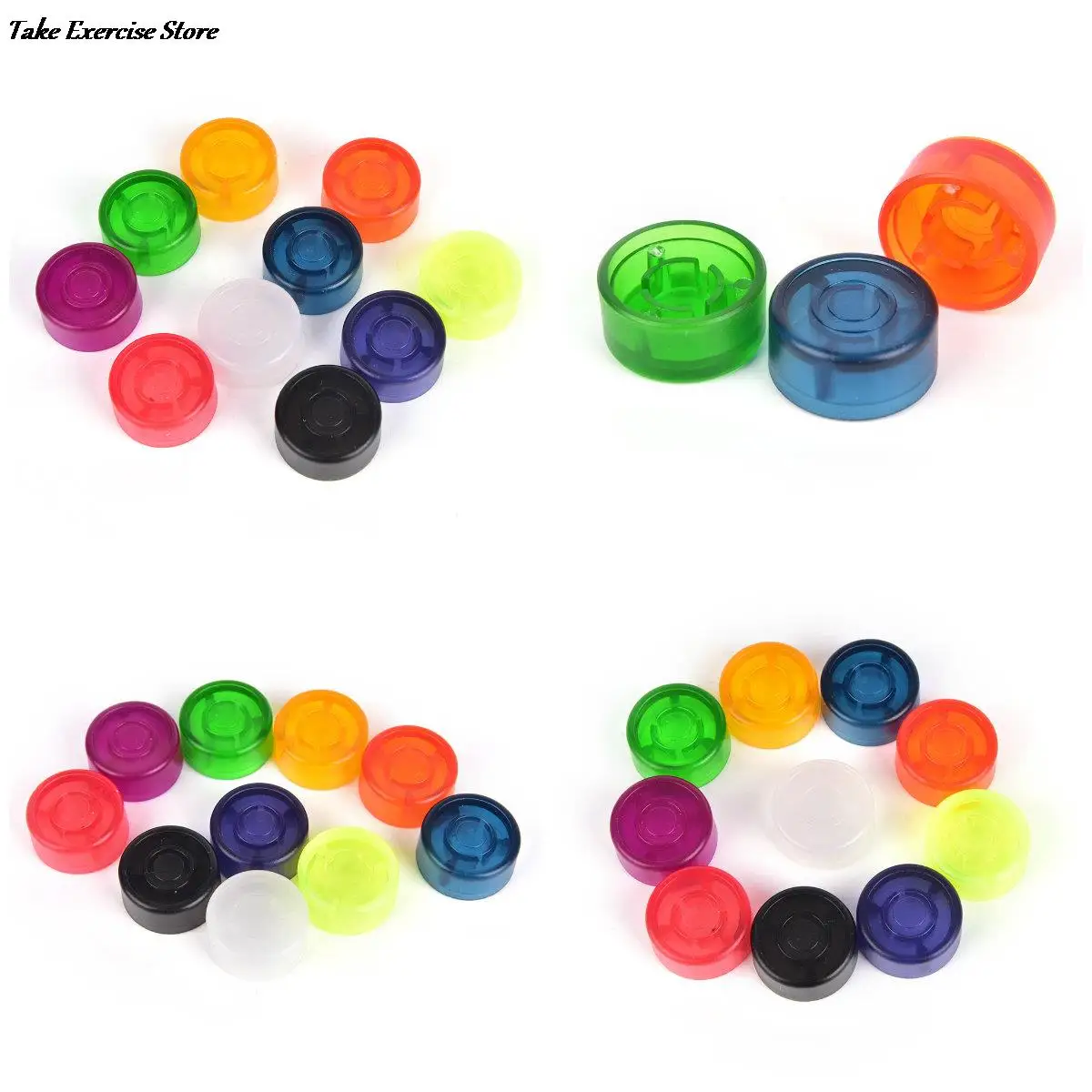 

Electric Guitar Effect Pedal Candy Cover Cap Footswitch Topper Plastic Bumpers For Guitar Effect Pedal Multi Color 10pcs