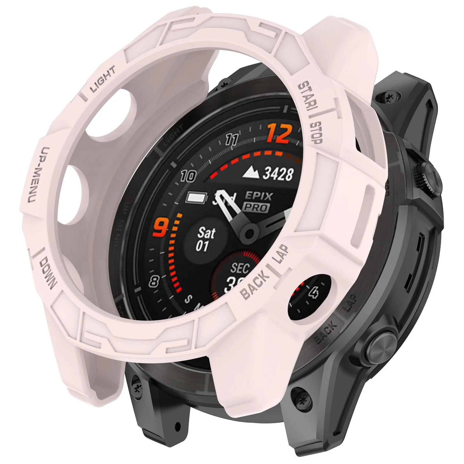 Enhanced TPU Soft Silicone Protective Watch Case and Strap Cover
