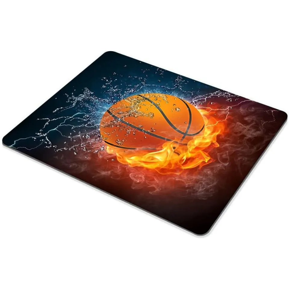 Custom Water and Fire Balls Mousepad with Non Slip Base