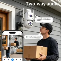 Jooan 4K 8MP HD Wifi PTZ caméra extérieure 5G Wifi double objectif caméras IP de sécurité 5X Zoom AI suivi ONVIF CCTV caméra de Surveillance 3