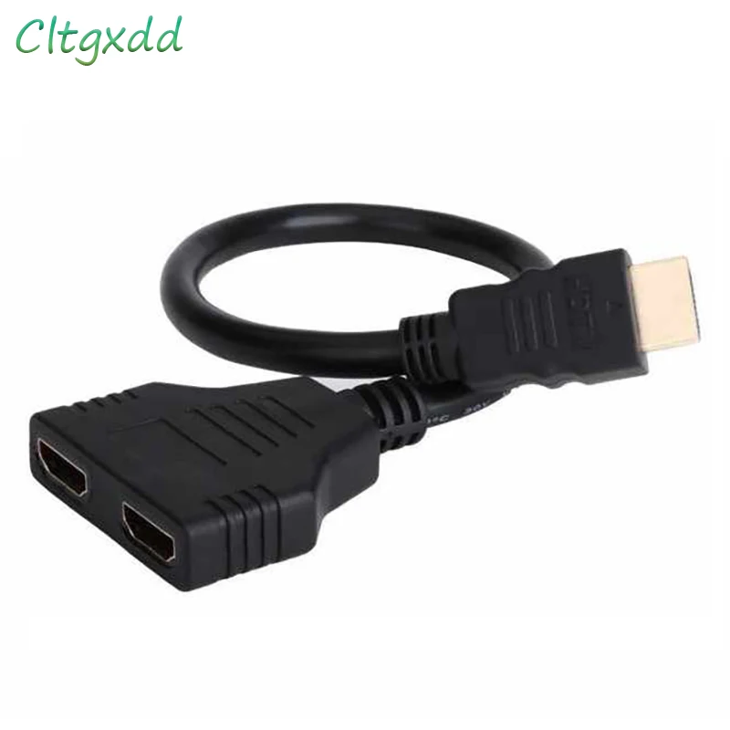 Wandmontiertes TV-HD-Kabel HDMI-Stecker auf Buchse, eins in zwei Ausgänge, Splitter-Erweiterung M-2F 1.4, Version 1080P, 14+1 Kernlänge 30 cm – Detail 10