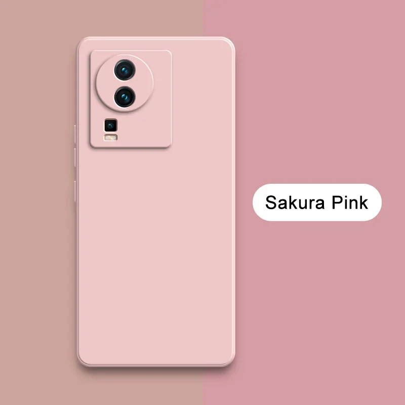 Premium Square Liquid Silicone Shockproof Phone Case with Camera Protection