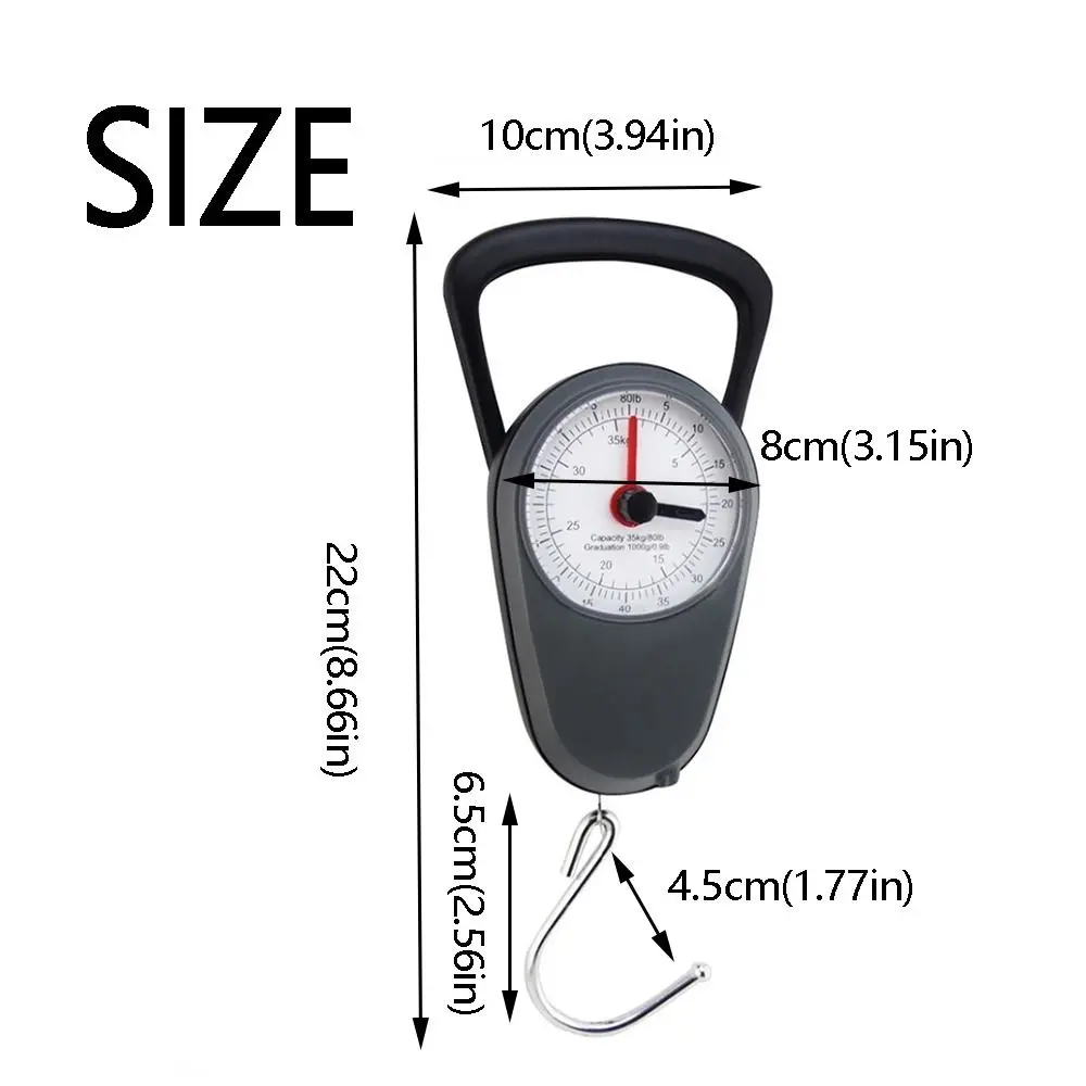 Compact Durable Portable Electronic Luggage Hanging Scale with Built-in Tape Measure