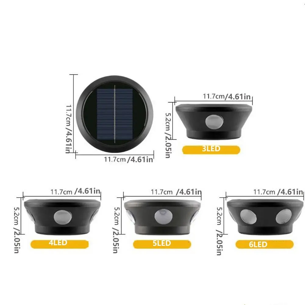 Waterproof Solar Wall Lamp LED Light Solar Powered Outdoor Wall Light Smart Light Control Garden Fence Light Home Courtyard