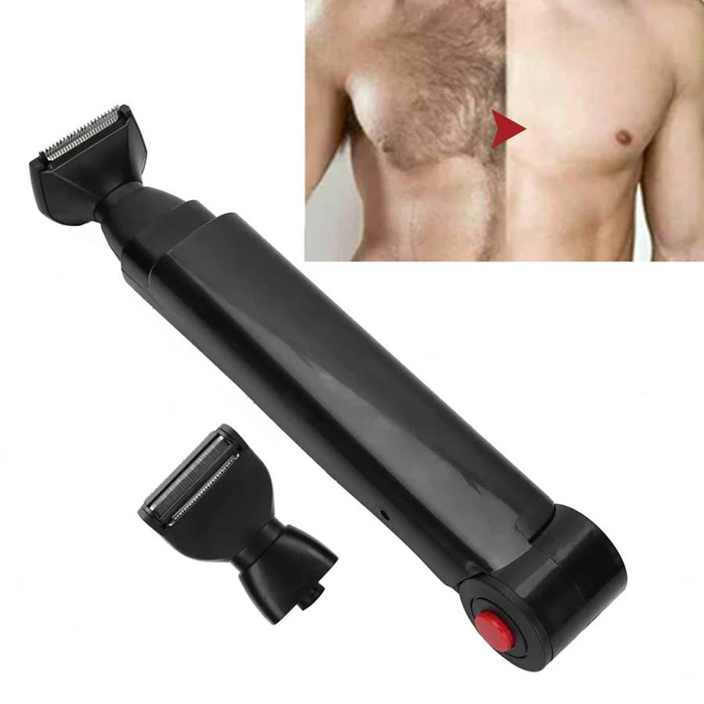 

Electric Back Hair Shaver Trimmer USB Folding Double-Sided Body Hair Removal Tool Safety Back Razor Machine for Shaving