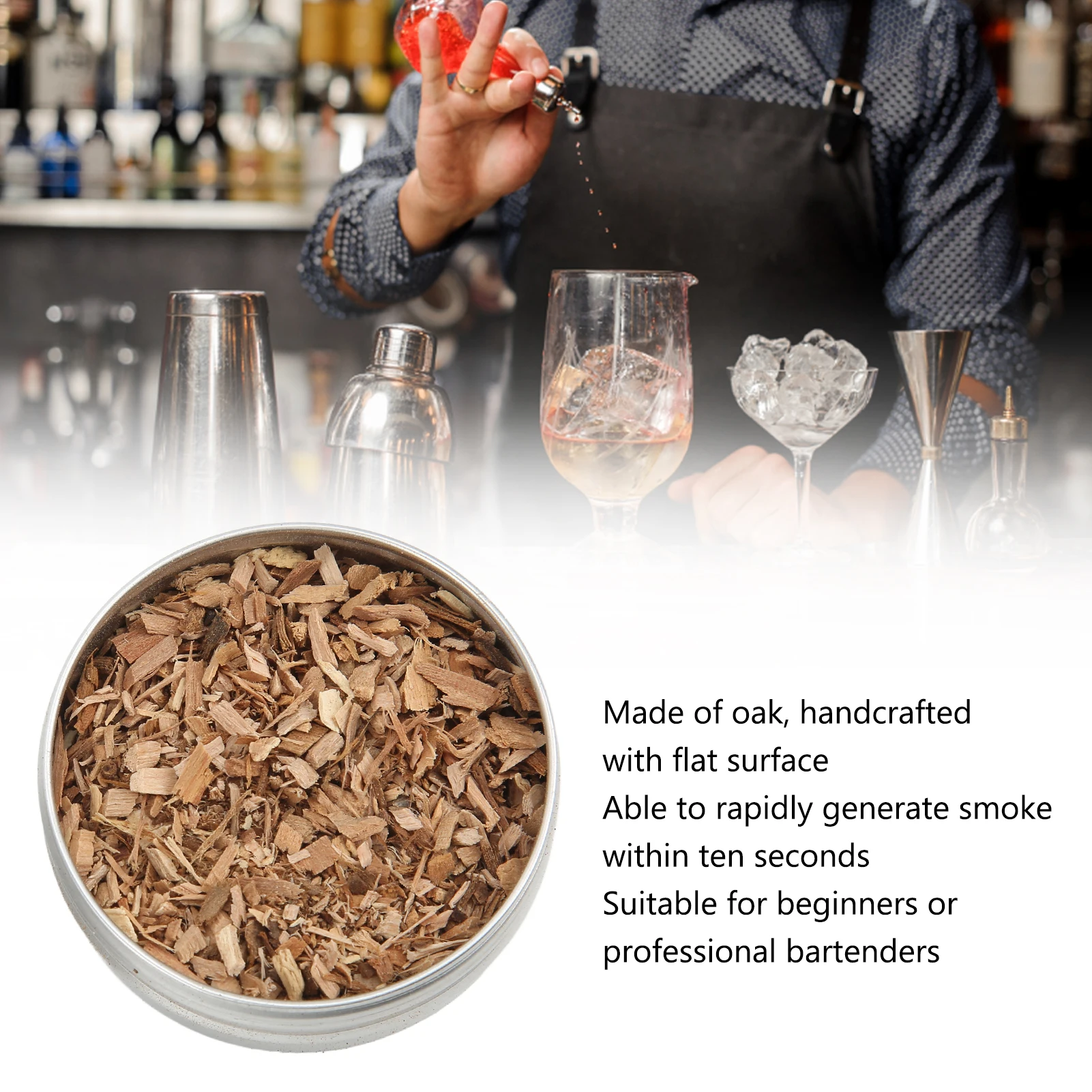 Cocktail Smoker Kit Whiskey Wood Smoking Chips Whiskey Wood Smoking Chip Cocktail Smoker Kit Smoker Chips for Smoked Drinks 2