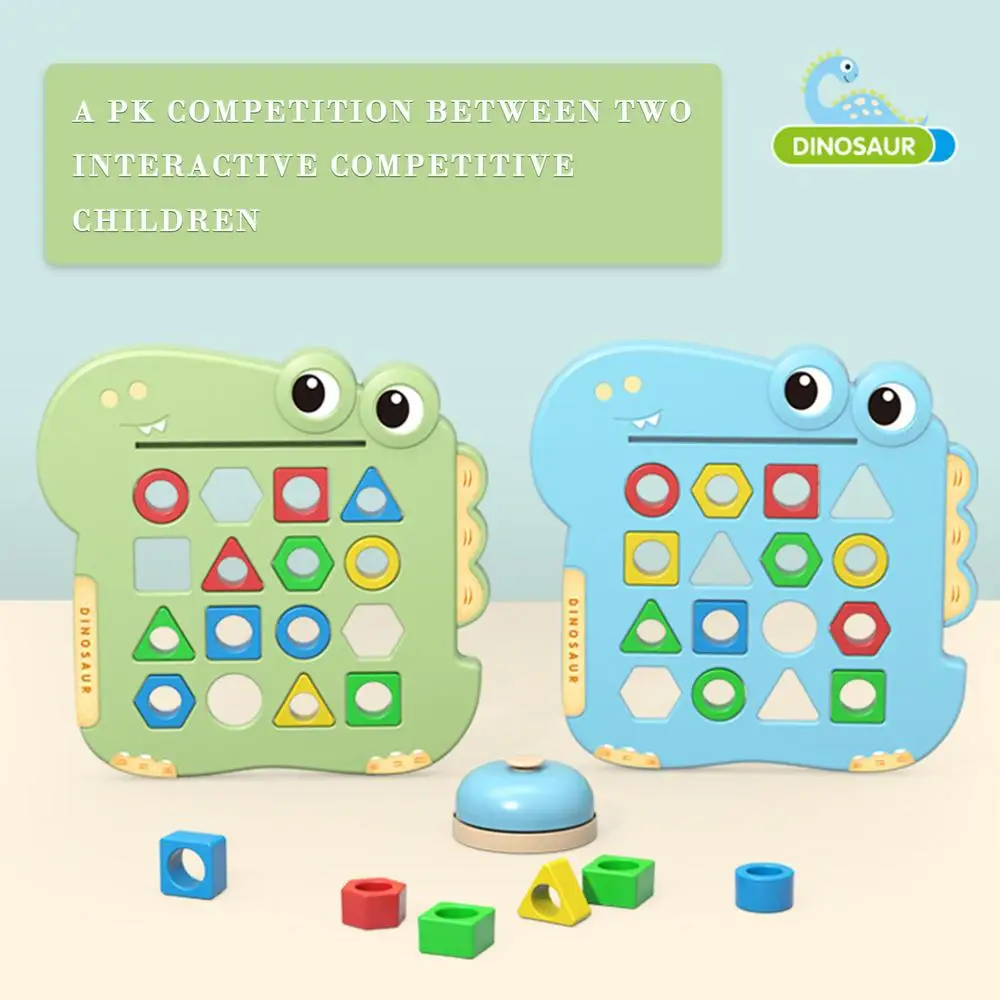 Shape Matching Game For Kids Dinosaur Puzzle Board Shape Sorter Educational Toys Board Games Geometric Shapes Shape Sorting Fine