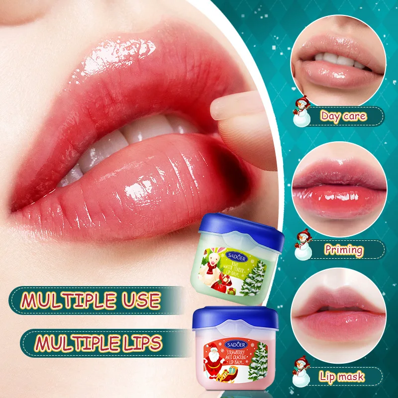 8pcs/Set SADOER Christmas Hand Cream Lip Balm Skin Care Sets Moisturizing Plump lips lipstick lip plumper Lips Hands Skin Care