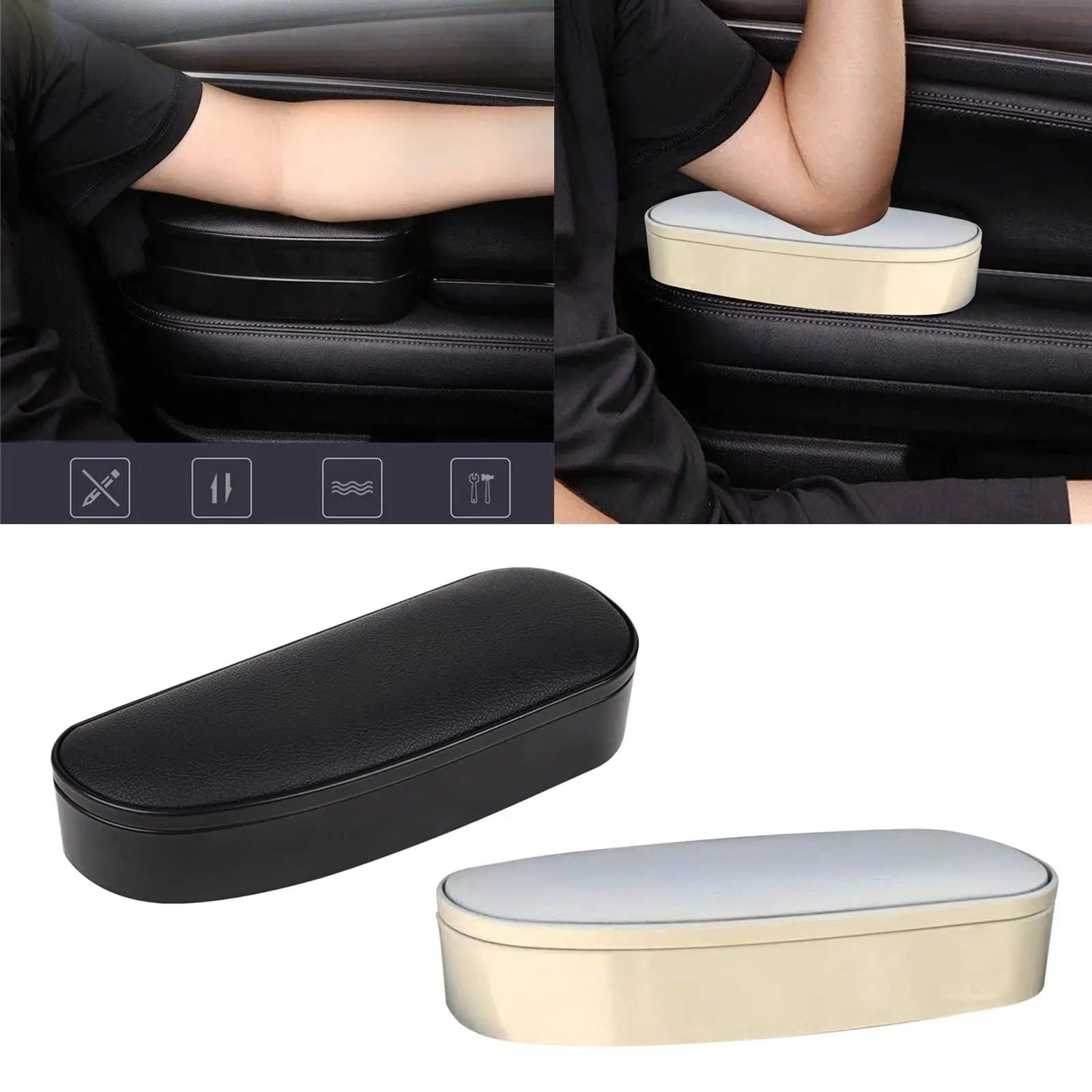 Left Door Car Armrest Elbow Support Interior Parts Arm Heightening Pad  Storage Multifunctional Cushion Anti Slip Mat For Travel - Armrests -  AliExpress