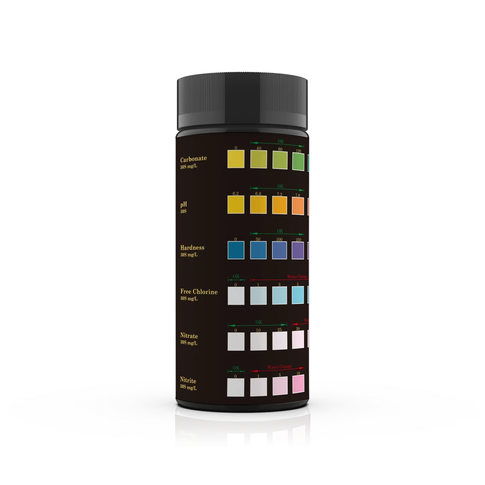 6 in1 Aquarium Ammonia Test Strips Fish Tank Test Kit for Nitrate Nitrite Hardness test strips