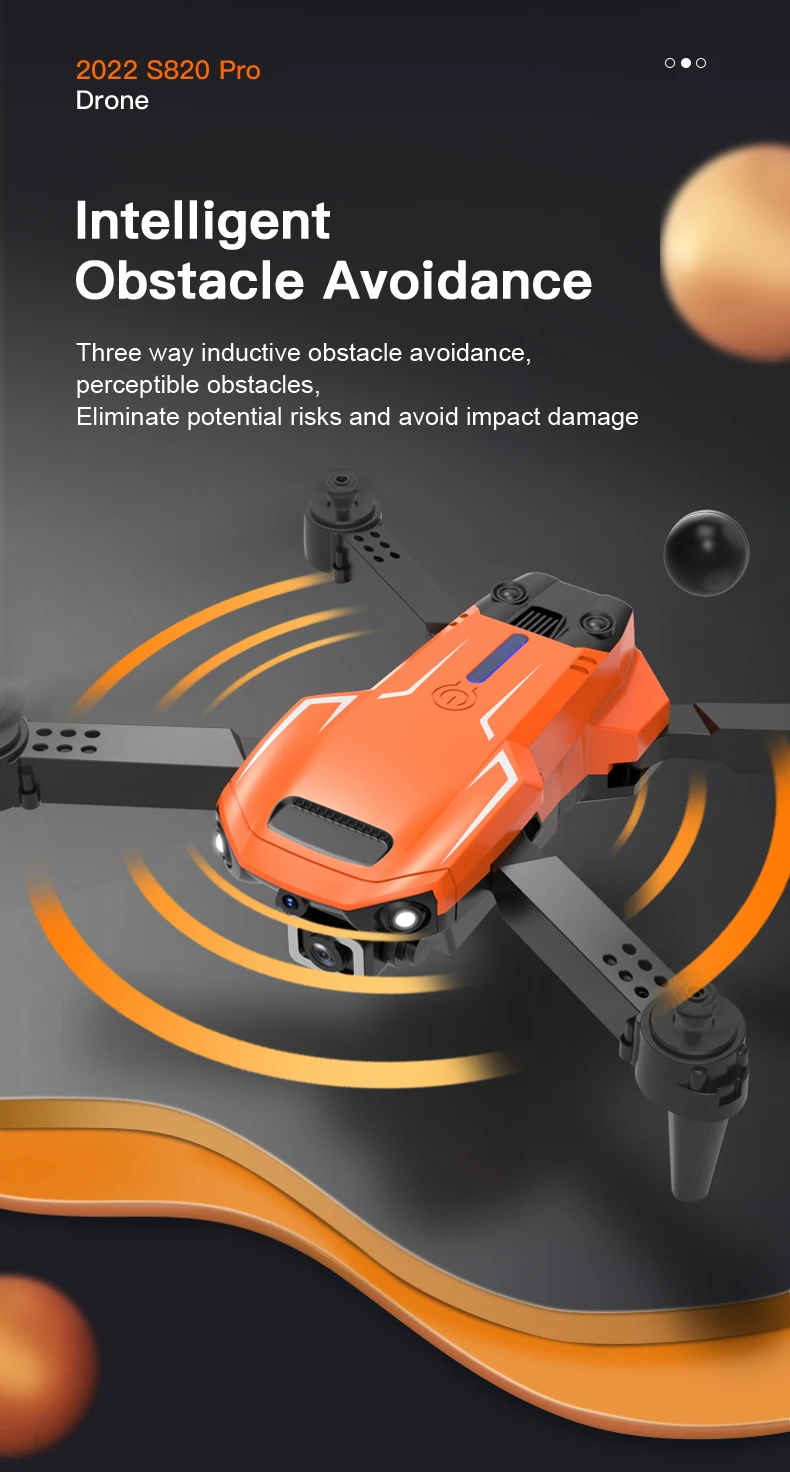 KBDFA S820 Drone, 2022 s820 pro drone intelligent obstacle avoidance 3 way