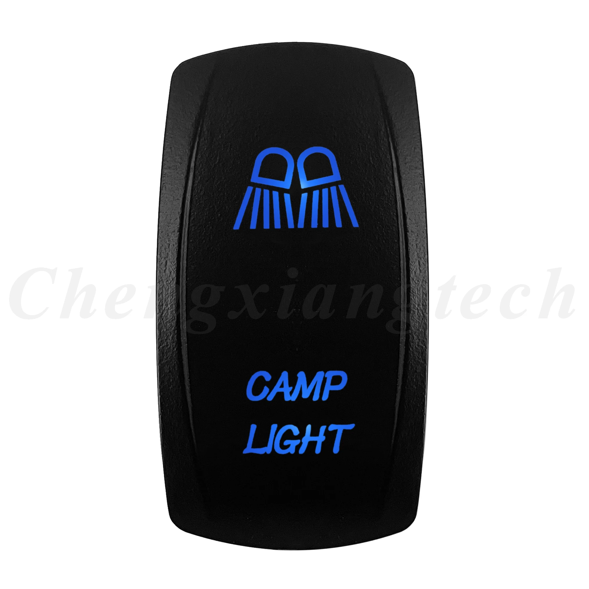 12V 20A Blue LED Waterproof Laser Rocker Switch - IP68 Rated