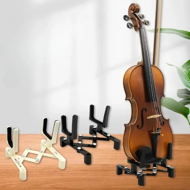 

Adjustable Violin Stand Holder Portable Full Size Stringed Instrument Accessories Retractable Foldable Fiddle Bracket Sponge Pad