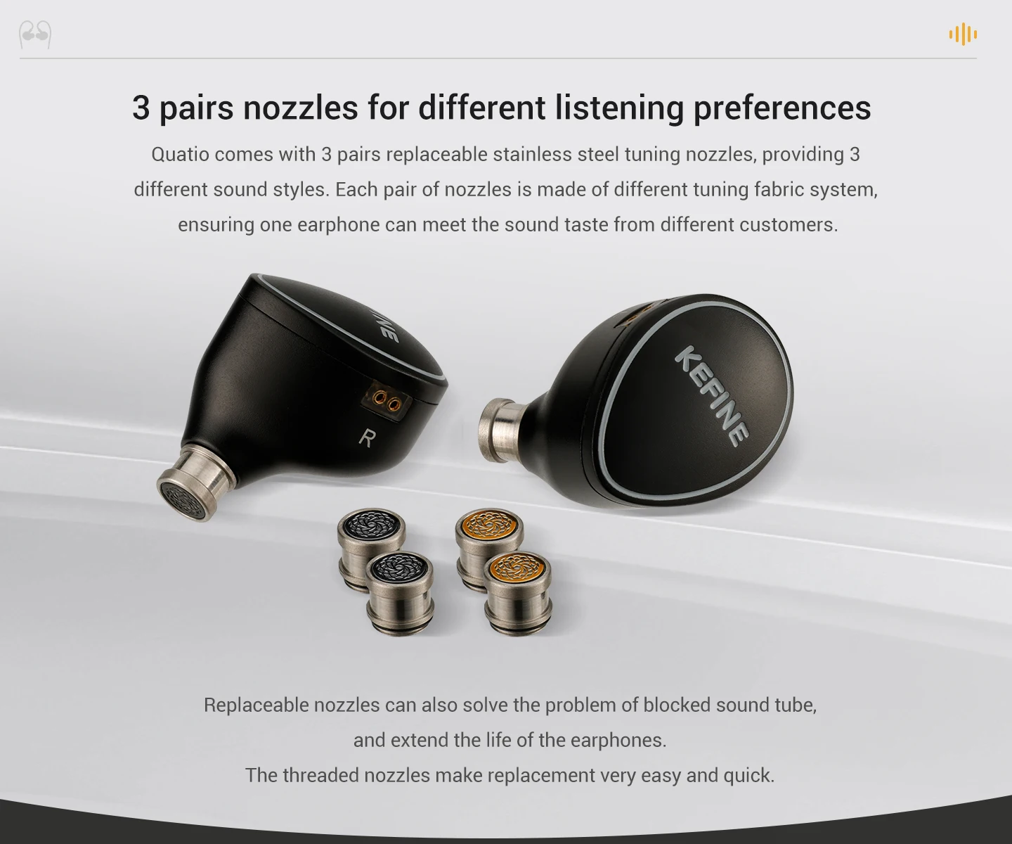 KEFINE Quatio 2DD+2BA Hybrid Driver Hifi Przewodowe Słuchawki IEM