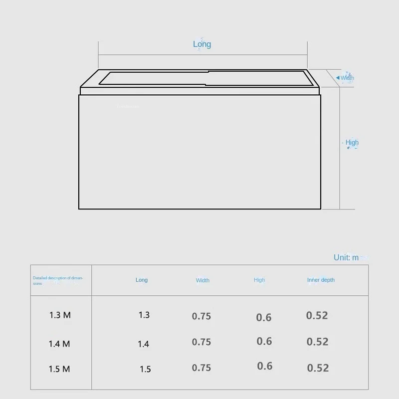 Nordic Acrylic Adult Bath Tubs Household Small Apartment Bathtub Massage Bathtub Constant Temperature Surf Sitting Bathtub 6
