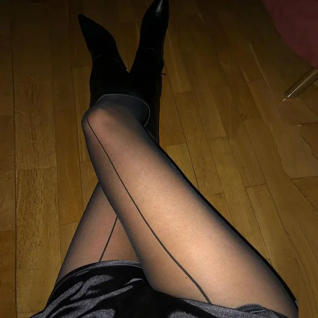 5/1 paires INSELLE noir 20D collants transparents femmes Sexy maigre couture arrière bas femme Streetwear fête collants 2024