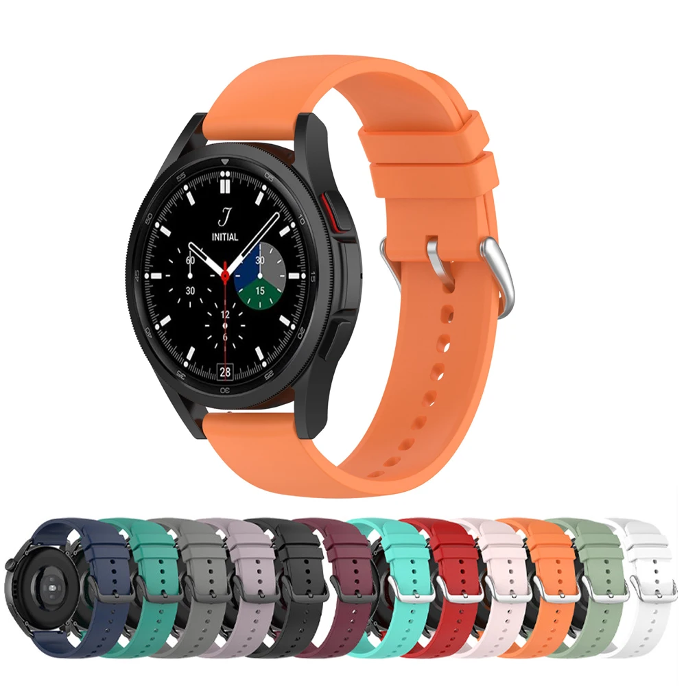 

Ремешок спортивный для Samsung Galaxy Watch 4, спортивный браслет для Galaxy Watch 40 мм 44 мм/4 Classic 42 мм 46 мм, 20 мм 22 мм