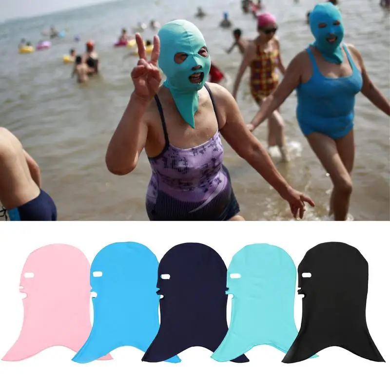 

Шапки для плавания Facekini, маска для плавания с защитой от УФ-лучей, дышащие шапки для плавания и дайвинга