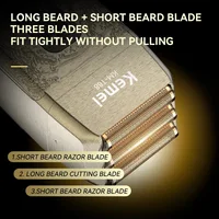 Kemei Electric Triple Blades Razor Rechargeable Barber Foil Shavers Professional Cordless Bald Head Shaving Machine Men 8500RPM 2