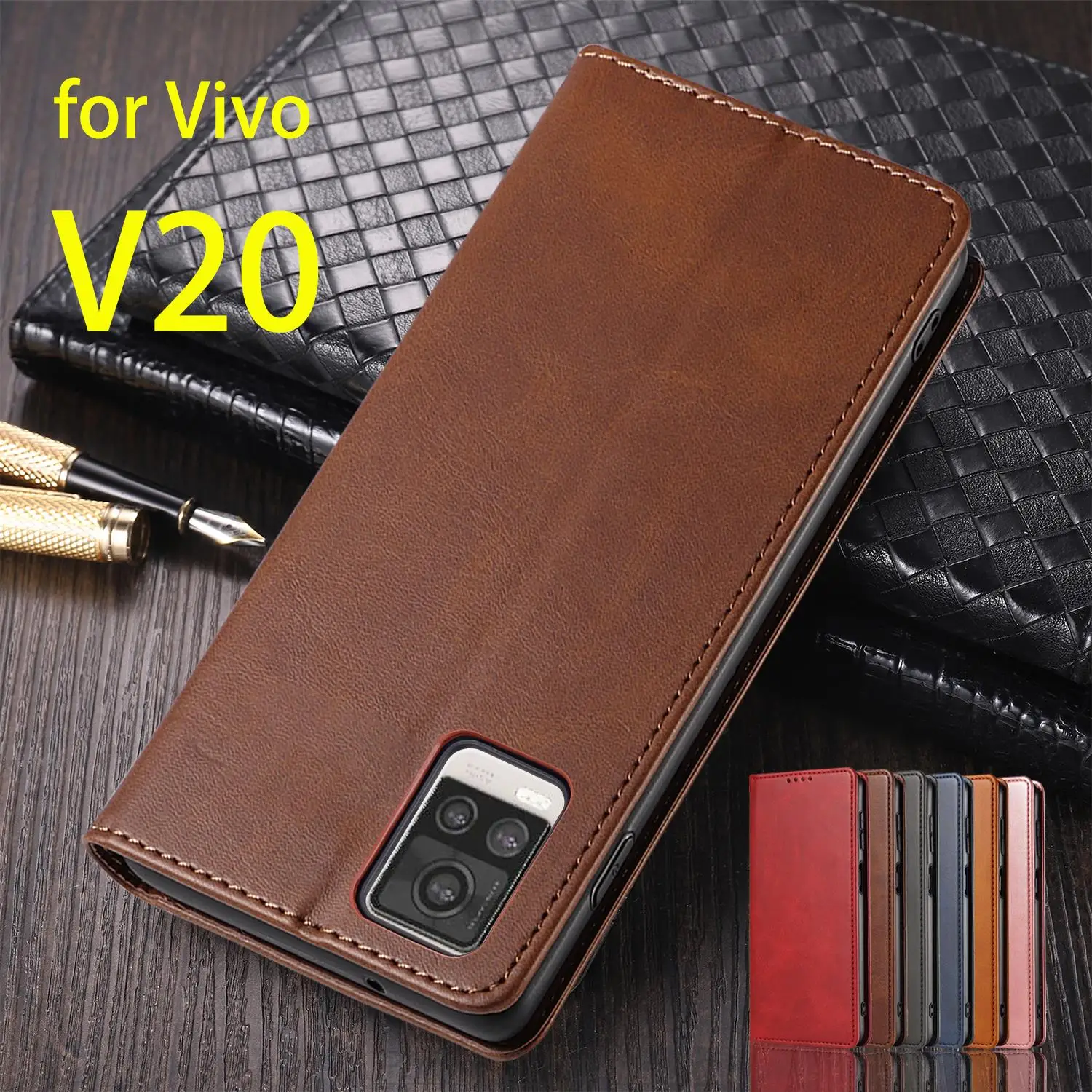 

Кожаный чехол для Vivo V20 / Vivo V20 2021