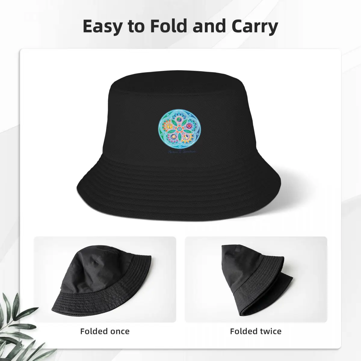 Flower of Life 양동이 모자, 럭셔리 브랜드, 골프 모자, 바이저 모자, 남녀공용