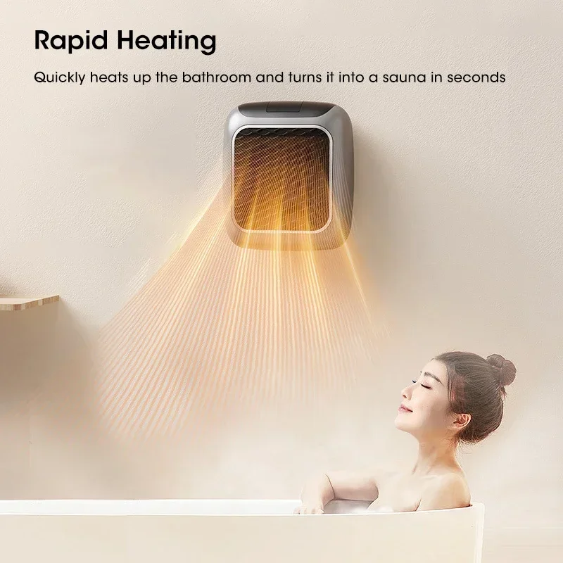 800W Portable Heater Electric Heater Plug in Wall Room Home Appliance Heating Stove Mini Radiator Remote Warmer Machine