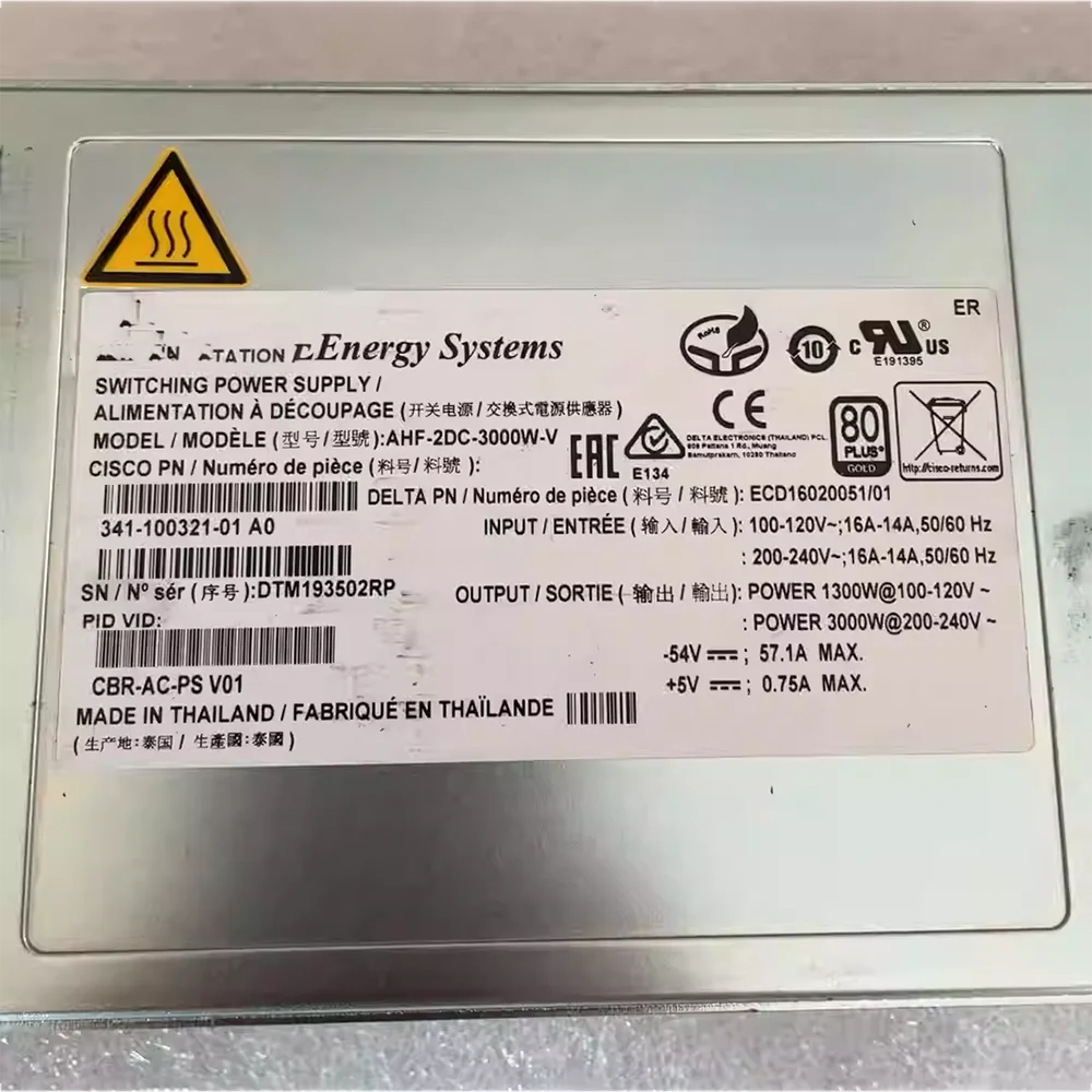 For CISCO Power Supply AHF-2DC-3000W-V CBR-AC-PS 341-100321 4 For CISCO Power Supply AHF-2DC-3000W-V CBR-AC-PS 341-100321 - Image 2